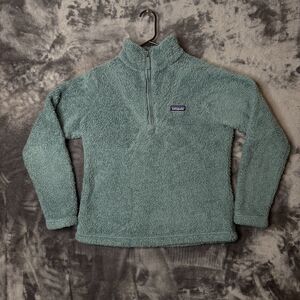Patagonia Womens Los Gatos 1/4-Zip Fleece Pullover Thermal Blue Size Medium